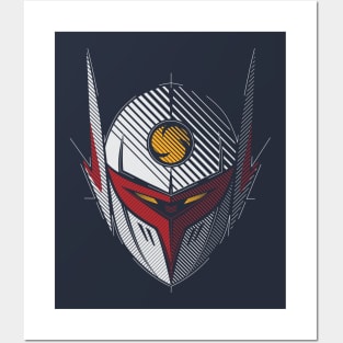 017b Tekkaman head Posters and Art